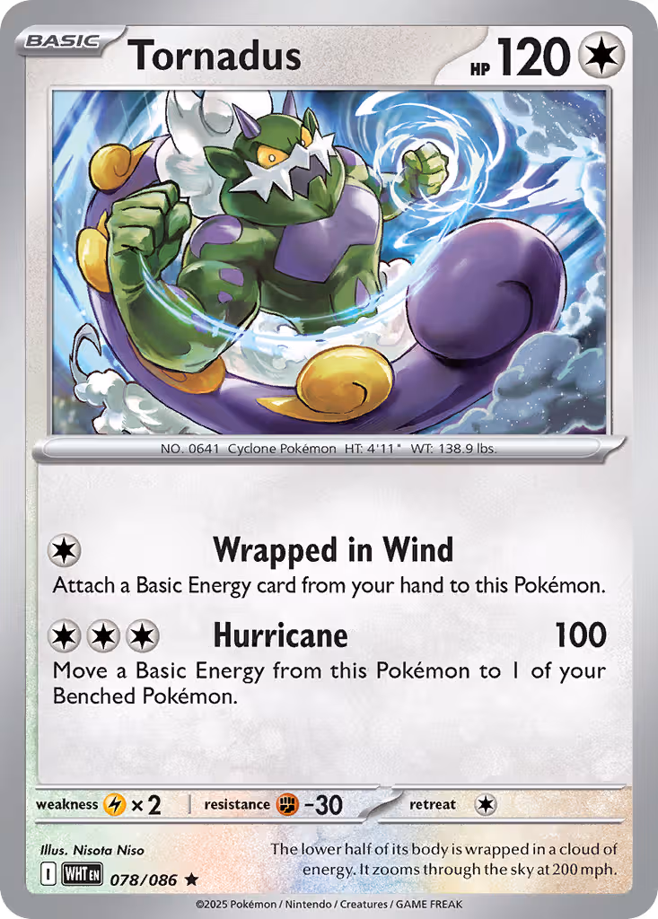 Tornadus 78/86 Pokemon card