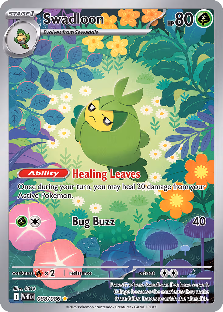 Swadloon 88/86 Pokemon card