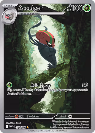 Accelgor 94/86 Pokemon card
