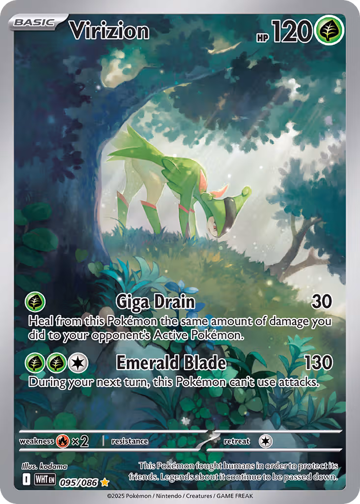 Virizion 95/86 Pokemon card