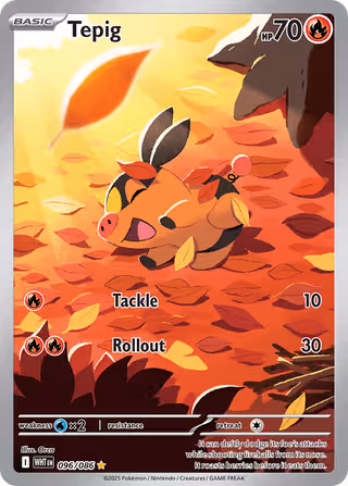 Tepig 96/86 Pokemon card