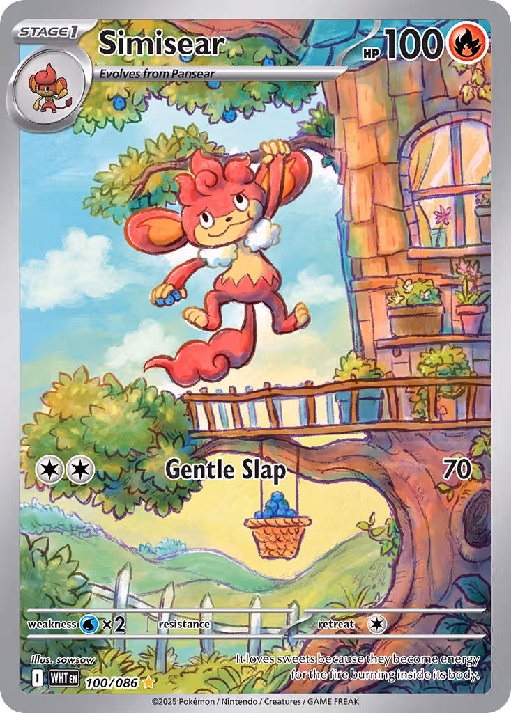 Simisear 100/86 Pokemon card