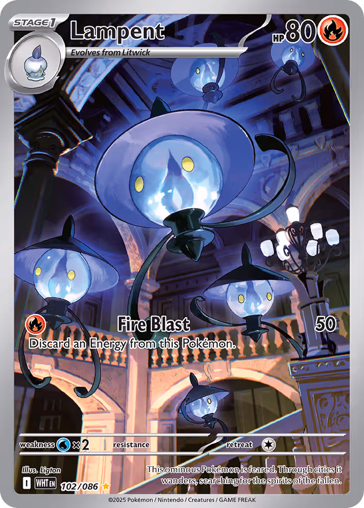Lampent 102/86 Pokemon card