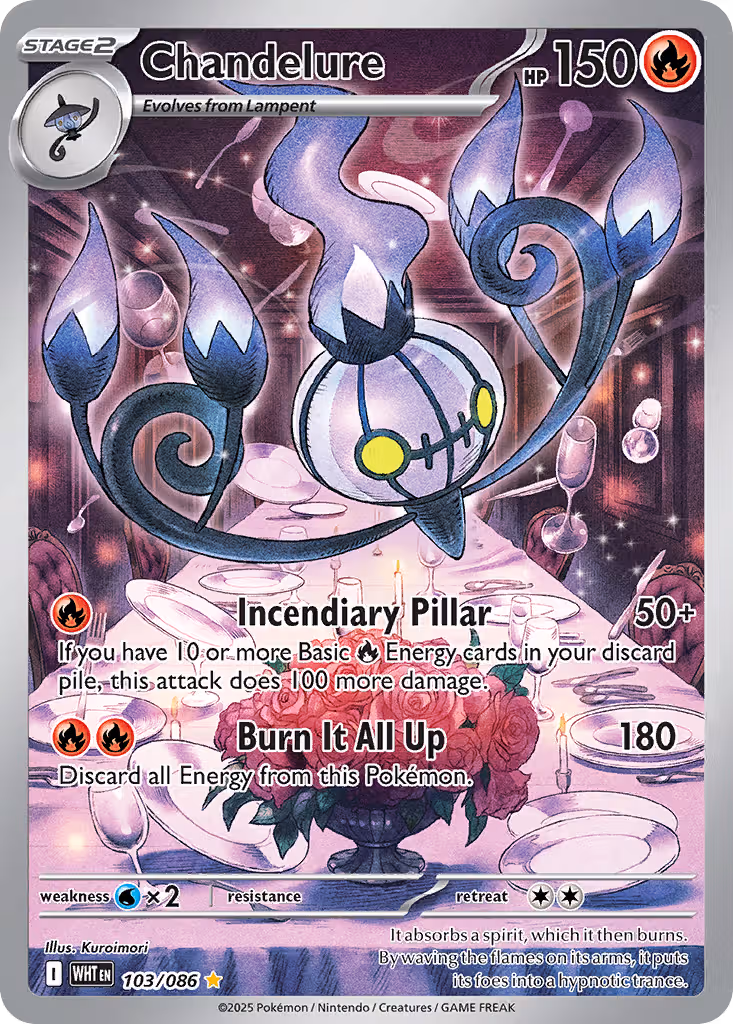 Chandelure 103/86 Pokemon card