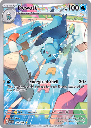 Dewott 106/86 Pokemon card