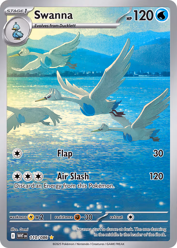 Swanna 110/86 Pokemon card