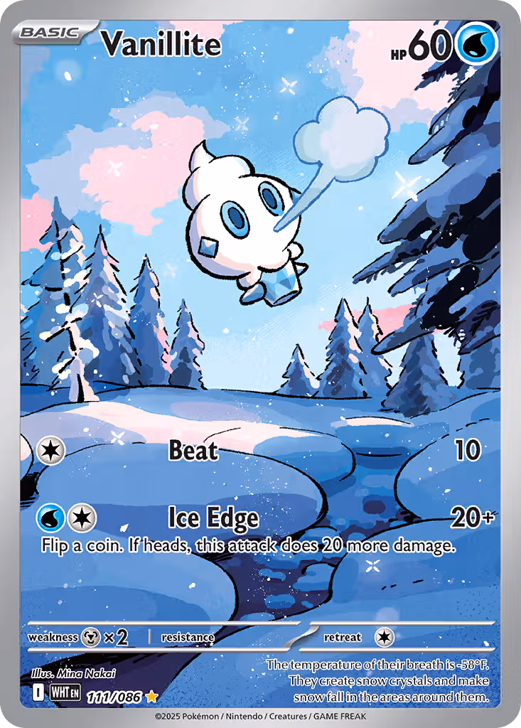 Vanillite 111/86 Pokemon card