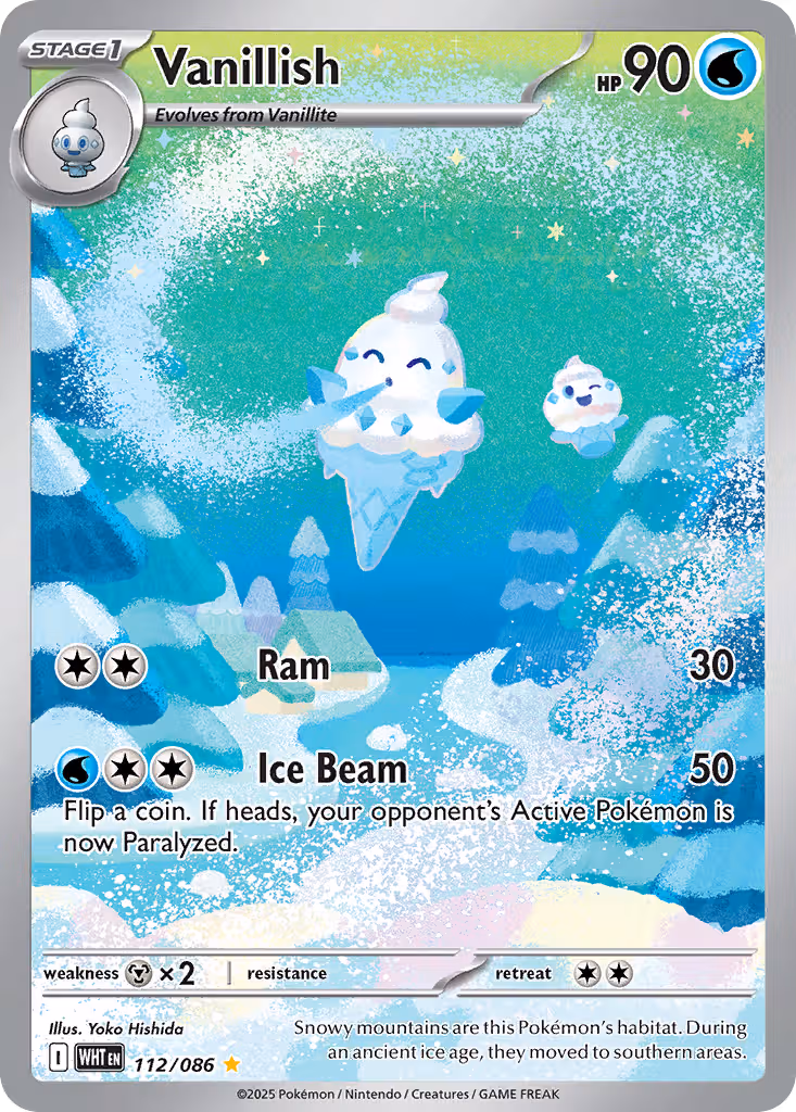 Vanillish 112/86 Pokemon card