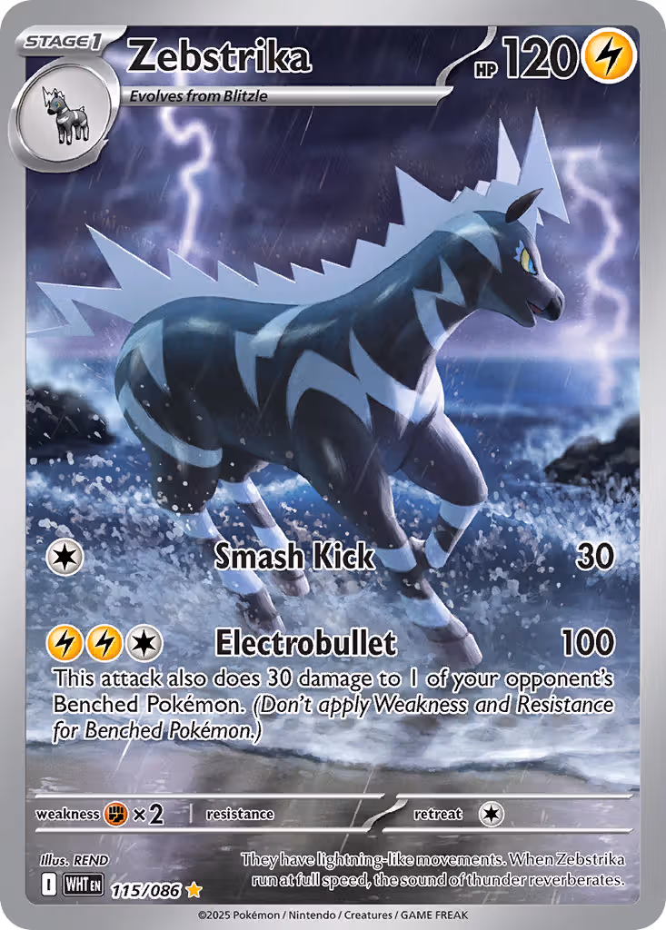 Zebstrika 115/86 Pokemon card