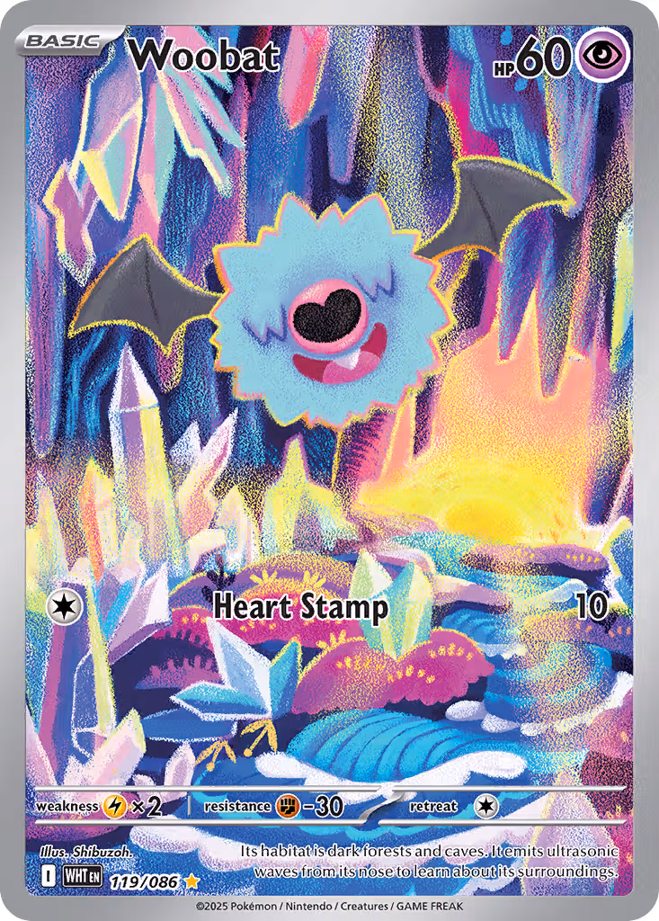 Woobat 119/86 Pokemon card