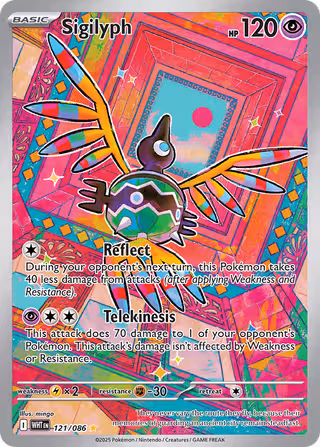 Sigilyph 121/86 Pokemon card