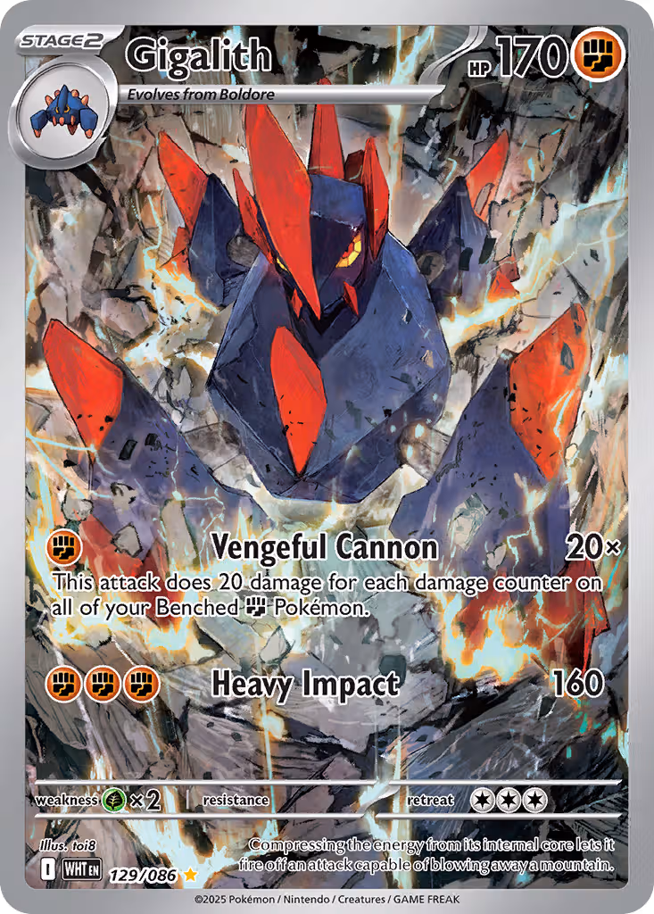 Gigalith 129/86 Pokemon card