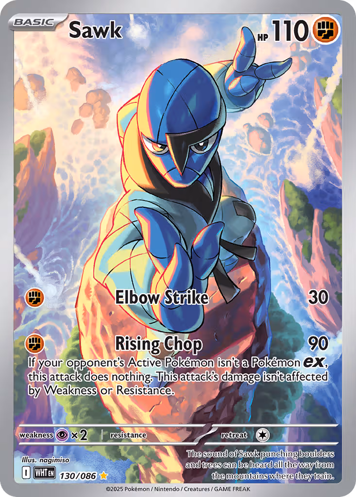 Sawk 130/86 Pokemon card