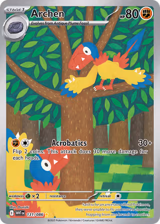 Archen 131/86 Pokemon card