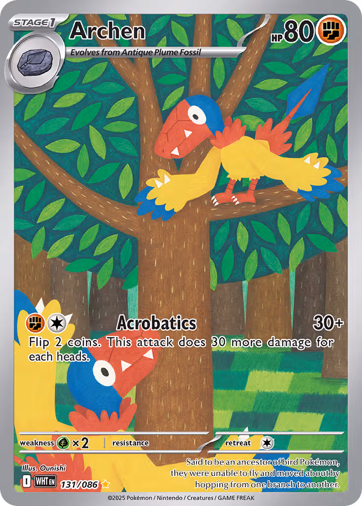 Archen 131/86 Pokemon card
