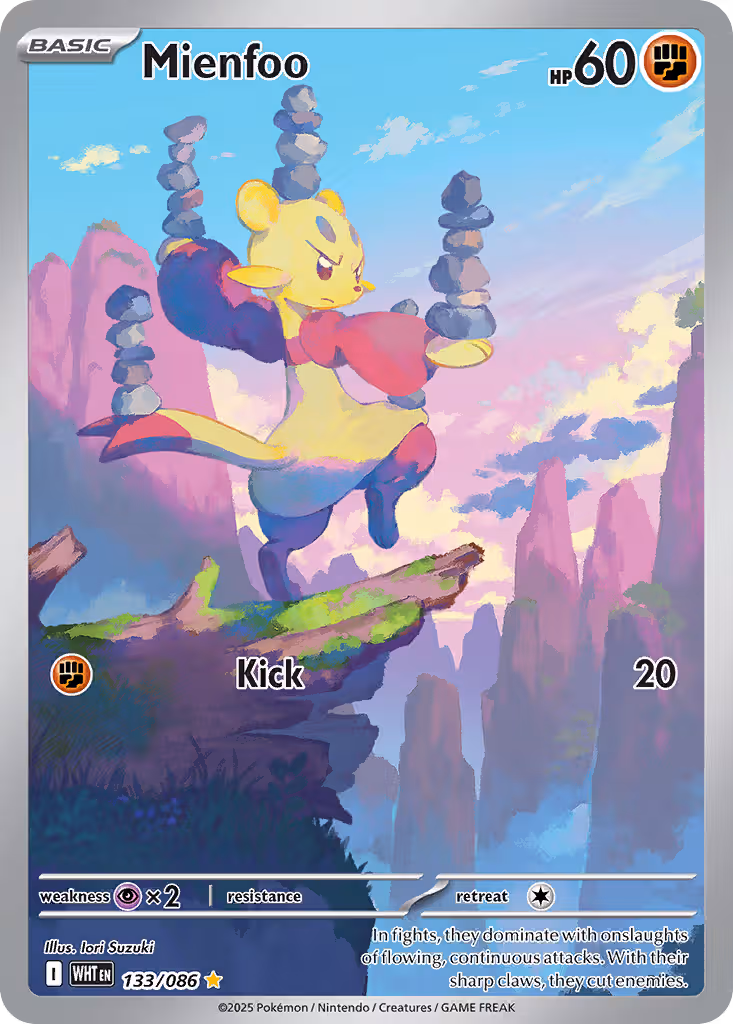 Mienfoo 133/86 Pokemon card