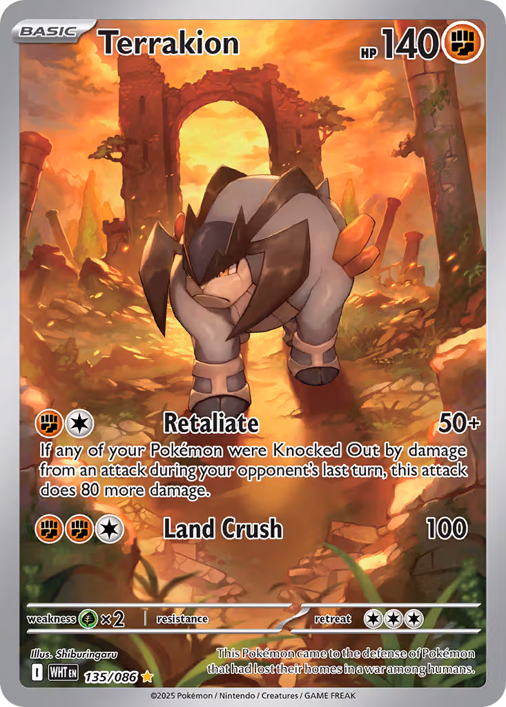 Terrakion 135/86 Pokemon card