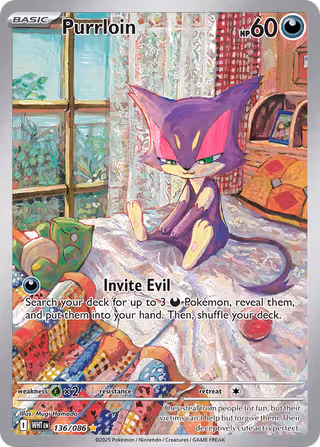 Purrloin 136/86 Pokemon card