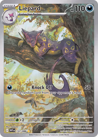 Liepard 137/86 Pokemon card