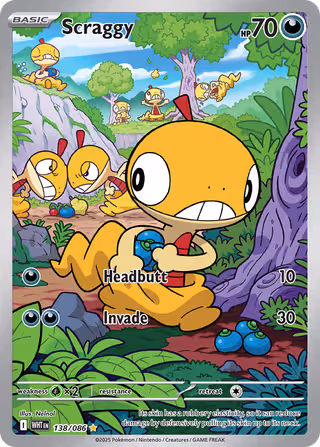 Scraggy 138/86 Pokemon card