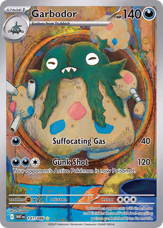 Garbodor 141/86 Pokemon card