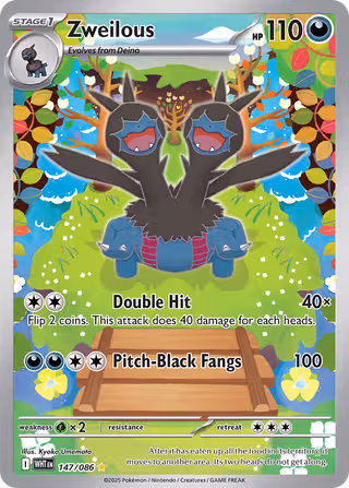 Zweilous 147/86 Pokemon card