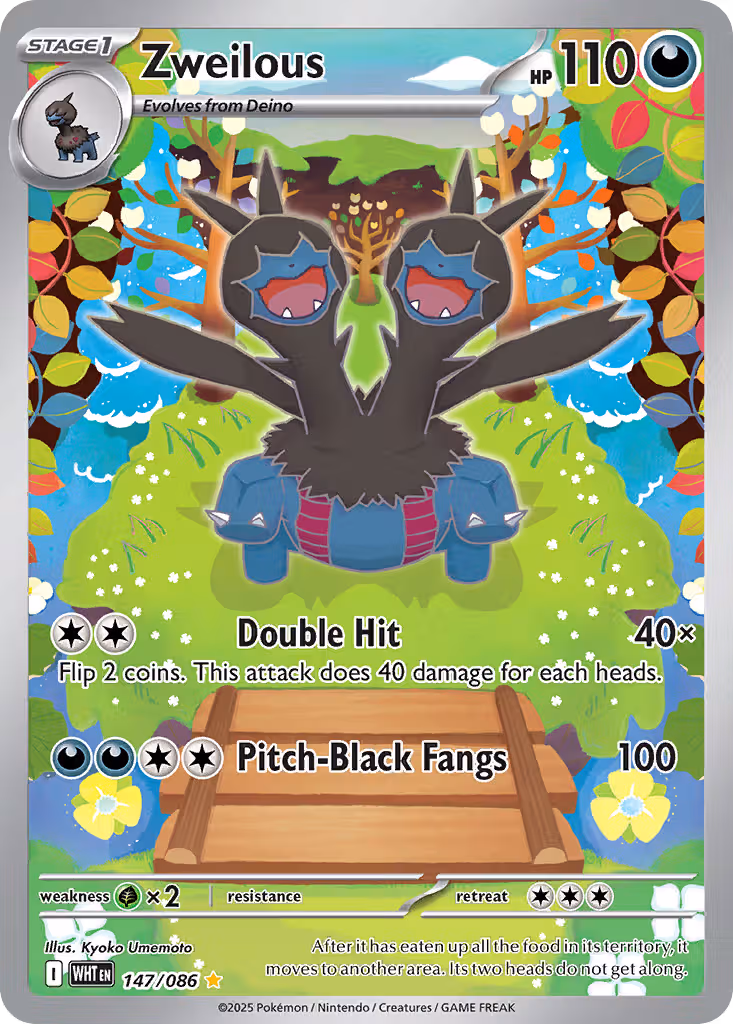 Zweilous 147/86 Pokemon card