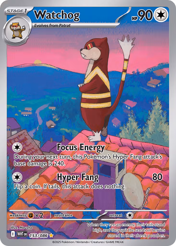 Watchog 153/86 Pokemon card