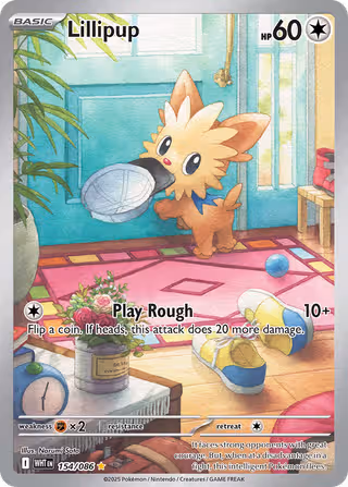 Lillipup 154/86 Pokemon card