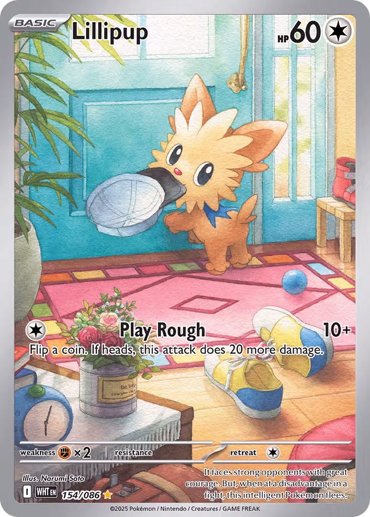 Lillipup 154/86 Pokemon card
