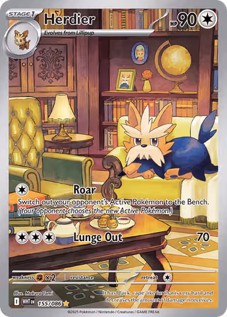 Herdier 155/86 Pokemon card