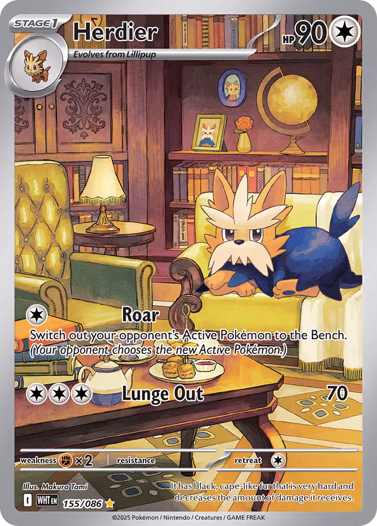 Herdier 155/86 Pokemon card
