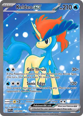 Keldeo ex 159/86 Pokemon card