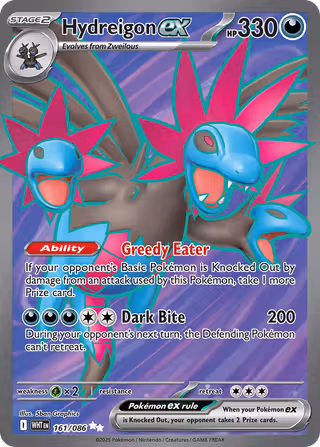 Hydreigon ex 161/86 Pokemon card