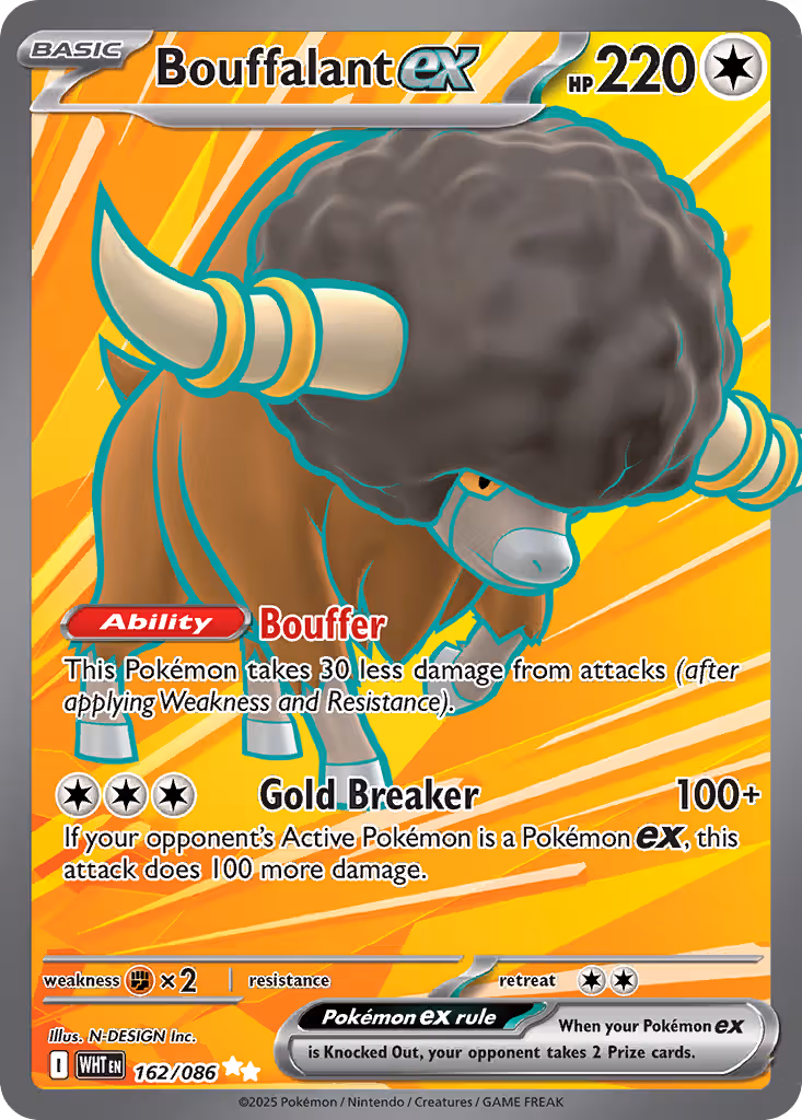 Bouffalant ex 162/86 Pokemon card