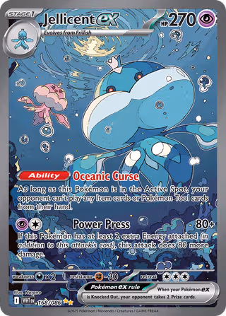 Jellicent ex 168/86 Pokemon card