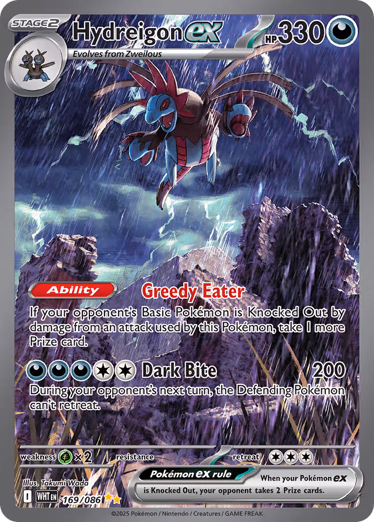 Hydreigon ex 169/86 Pokemon card