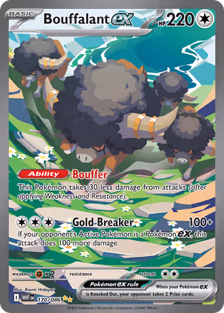 Bouffalant ex 170/86 Pokemon card