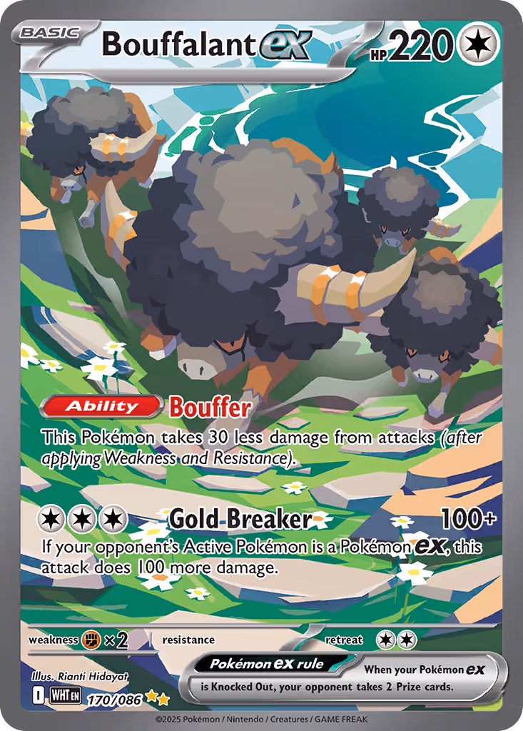 Bouffalant ex 170/86 Pokemon card