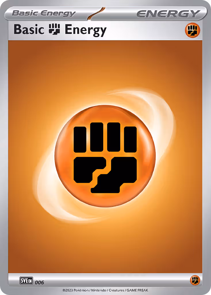 Fighting Energy 6/24 Pokemon card