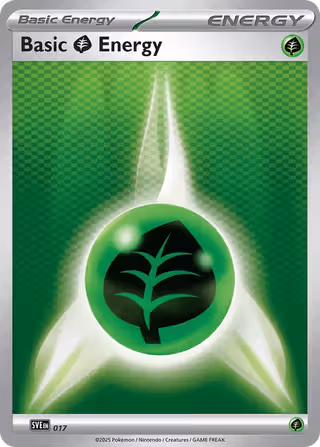 Grass Energy 17/24 Pokemon card