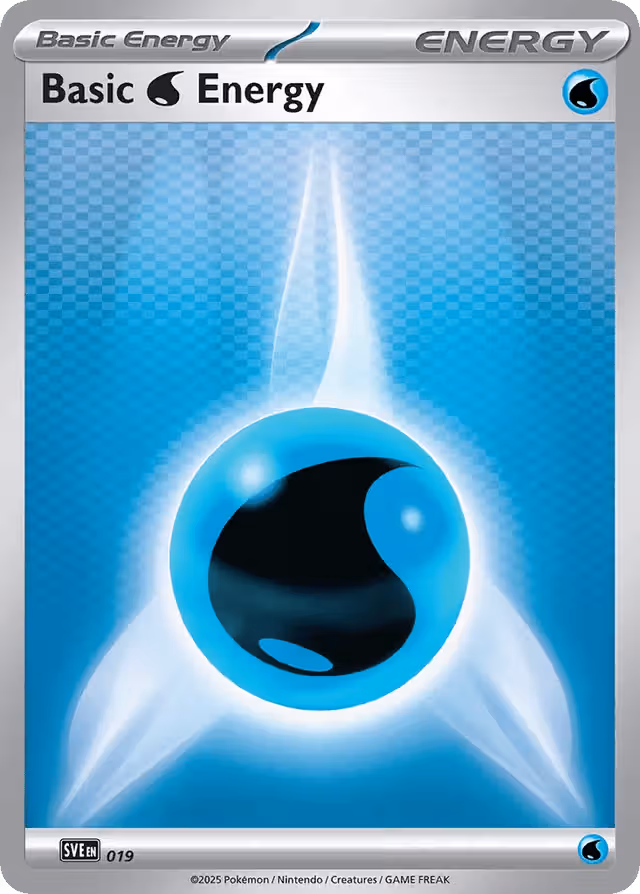 Water Energy 19/24 Pokemon card