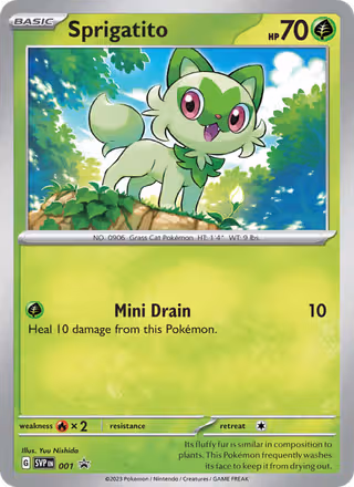 Sprigatito 1/225 Pokemon card