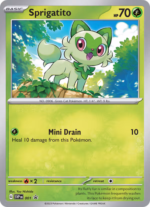 Sprigatito 1/225 Pokemon card