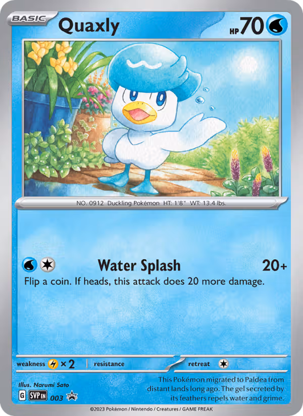 Quaxly 3/225 Pokemon card
