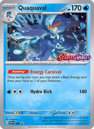 Quaquaval 5/225 Pokemon card