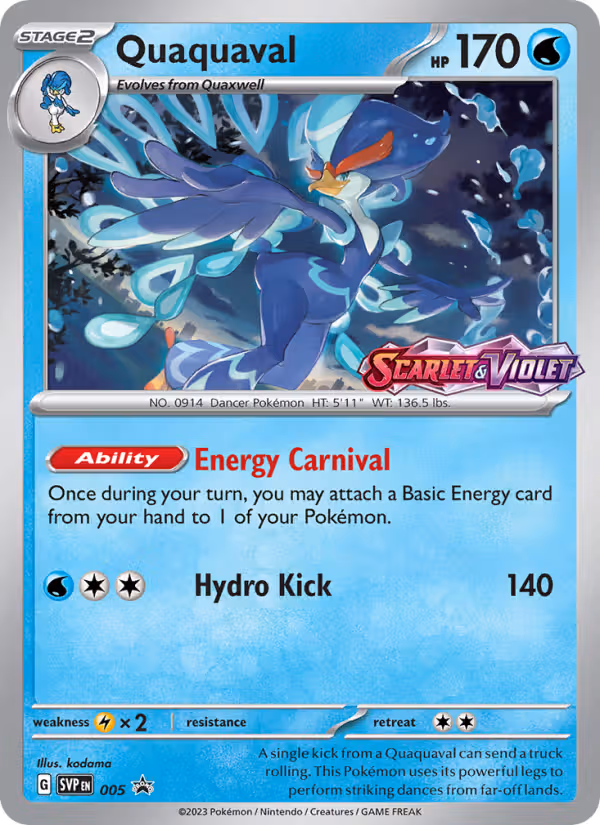Quaquaval 5/225 Pokemon card