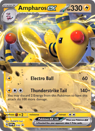 Ampharos ex 16/225 Pokemon card