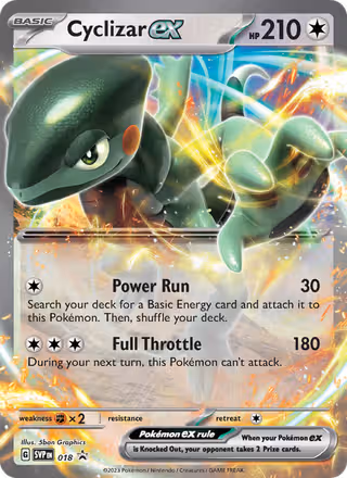 Cyclizar ex 18/225 Pokemon card