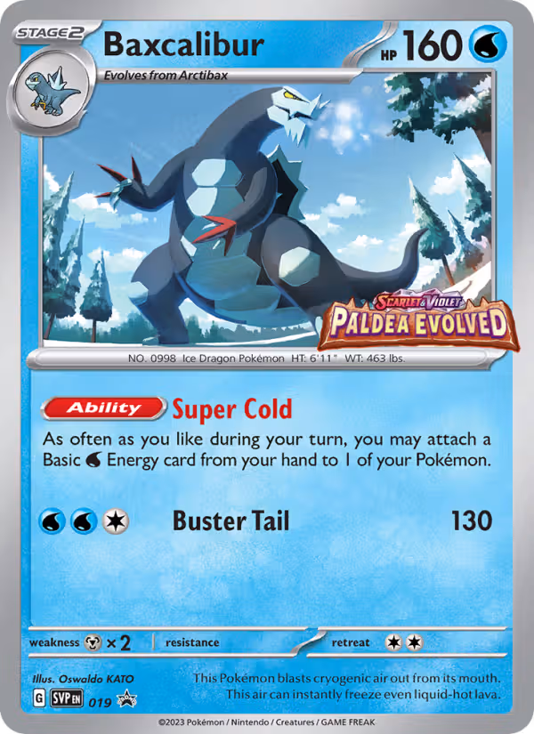 Baxcalibur 19/225 Pokemon card